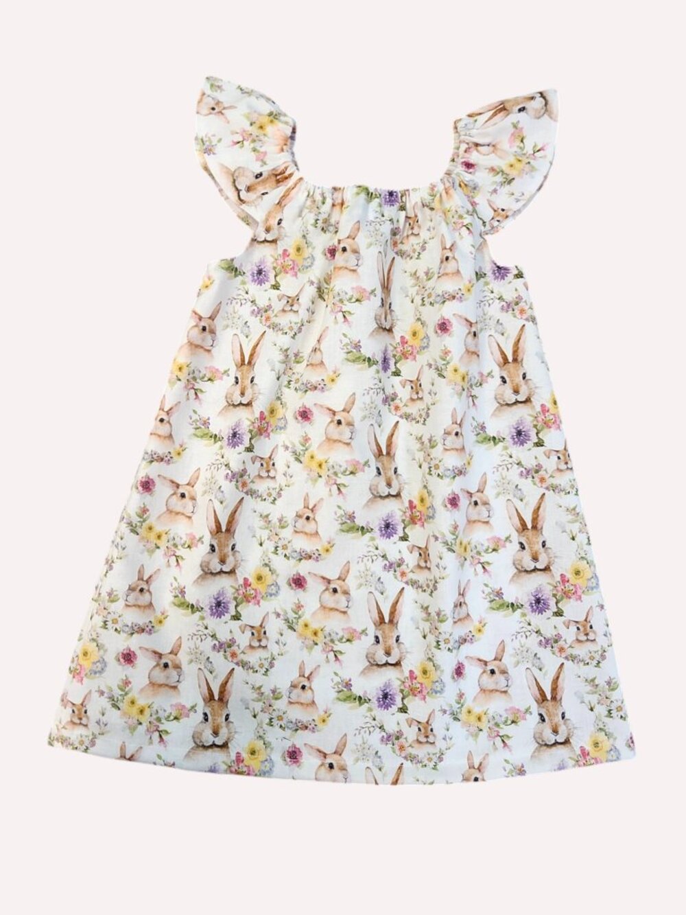 Bunnies girls dress Summer girl dress Bunny dress Jumper girl dress